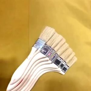 Paint Brush Dust Brush PET White Bristle 1"3" 4" Wooden Handle Practical