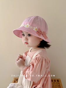 Adorable Princess Baby Girls Fishing Cap Autumn Winter Style Sunshade Hat Childrens Bucket Hat Casual Pure Cotton round Top
