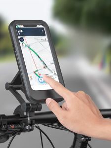 Rockbros ชั้นวางโทรศัพท์มือถือป้องกันน้ำสำหรับรถจักรยานยนต์ ชั้นวางนำทางแบบที่จับแน่นอนสำหรับผู้ขี่รถจักรยานยนต์