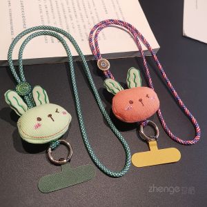 สายรัดโทรศัพท์แบบยาว ห้อยคอ ลายสัตว์ แฮมสเตอร์ สีฟ้า สายรัดโทรศัพท์แบบปรับได้สำหรับผู้ชายและผู้หญิง สายรัดโทรศัพท์แบบใหม่