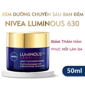 Kem Dưỡng Da Ban Đêm NIVEA LUMINOUS 50ml Mờ Đốm Nâu Ngăn Ngừa Thâm Nám NIVEA LUMINOUS 630 Spot Clear Night Complexion Repair Cream