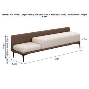 ZHENTAIYUAN | Sleek Luxe Leather Long Bench