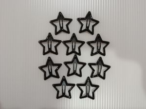 กิ๊บดาวสีดำ กิ๊บรูปดาวสีดำล้วน สไตล์Y2K เท่ห์ๆ (10 ชิ้น)