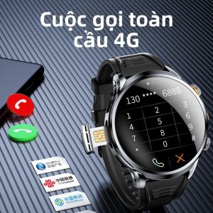 Đồng Hồ Thông Minh H18 Màn Hình HD 1.95 Inch Hỗ Trợ SIM 5G WiFi Gọi Video Camera Phụ Theo Dõi Sức Khỏe Máy Đếm Bước Chân Dành Cho Nam - Màn Hình Lớn RAM 4GB ROM 128GB