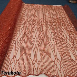 Baru! Tulle bordir payet/bahan kebaya Full payet spenggel Motif elisab