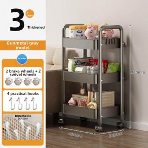 youqin | Foldable Multi-layer Movable Kitchen Storage Rack