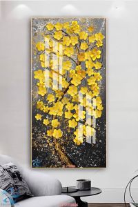 Bô Tranh Treo Tường Tứ Quý 3D Tráng Gương Cao Cấp. Treo Phòng Khách Phòng Thờ Trang Trí Nhà Cửa... Làm Quà Tặng Tân Gia