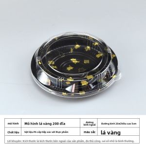 Hộp Đựng Sushi Hình Tròn Dùng Một Lần Cao Cấp Có Nắp Đậy Hộp Đựng Sushi Đựng Sashimi Hộp Đựng Thức Ăn Trưa Phong Cách Nhật Bản
