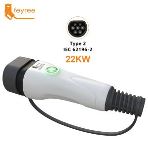 feyree (菲尔雷) | Feyree Type2 EV Charger Plug 16A 32A Chức Năng Dừng Một Chạm Ổ Cắm Sạc Bên Hông Ô Tô Cho Trạm Sạc Xe Điện IP65