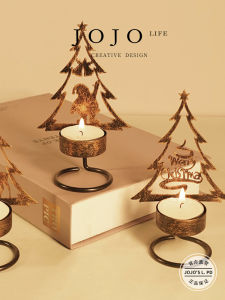 Iron Candle Holder Decorative Christmas Dinner Gift JOJOS L. PD.score Home Decor Accessories Cylindrical Candle Stand