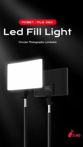 LED Video LightAdjustable 14Inch Camera Light for Pictures Video Recording CRI>95 3200K-5600K Photo Light for Outdoor Photography Live Streaming Zoom adjustable