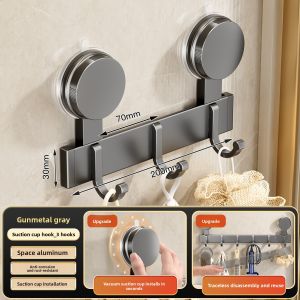 MOSHANG | Suction Cup No Drill Space Aluminum Towel Rack