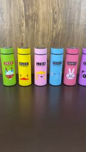 Botol/ Tumbler Animal 420 ML Kemasan Box Tenteng Bunga Pita