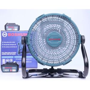 Quạt tích điện 12 INCH BOSSUN Dùng Pin Siêu Khoẻ Hoạt Động Nhiều Giờ Lõi Đồng Bộ Đầy ĐỦ Pin15cells
