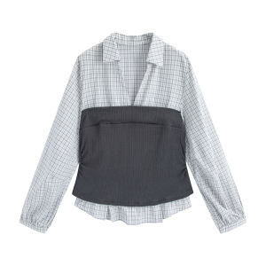 JULULOOK | Bộ Áo Sơ Mi Caro Dập Ly Kèm Quần Tây Phong Cách Dễ Dàng (Size Lớn)