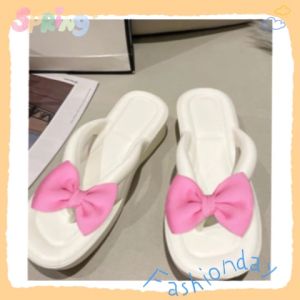 Sheii พร้อมส่งจากไทย รองเท้าแตะเสริมส้น ติดโบว์สุดน่ารัก น้ำหนักเบาใส่สบาย ใส่ทำงานใส่เที่ยวก็ปัง ของมันต้องมีน้าาาา