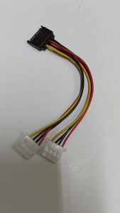 Dây cáp chia nguồn SATA ra 2 ATA Molex 4PIN dùng cho HDD/DVD dây dài 20Cm - C13