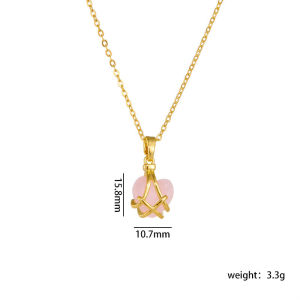 Birthday Stone Heart Necklace Niche Design for Women Light Luxury Necklace Design High-end Pendant Accessory Collarbone Chain