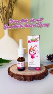 [MUA 1 TẶNG 1] Xịt mũi ưu trương Smartbibi Nasal (Italy) - Giảm nghẹt mũi không làm khô mũi cho bé (Lọ 15ml)