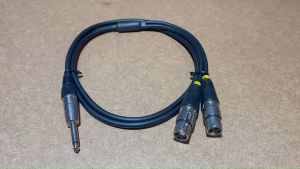 2 ชิ้น สาย Y เข้า TRS แจ็คโฟน ซึ่งเป็น 2 ทาง XLR พัสดุเมีย ราคาที่สะดวก