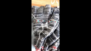 Nasara 1 Pair Cotton Glove Extra Thick Cotton Knitted Glove Rubber Scaffolding Latex Grip Work Glove Sarung Tangan