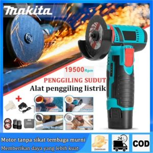 MAKITA Angle Grinder Cordless Brushless Gerinda Baterai Murah Gerinda Cordless Mesin Potong Dengan Dua Pemoles Baterai Alat Pemotong Alat Listrik Rumah-COD