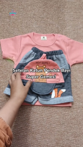 BABY CHAMP Baju Bayi Laki-Laki 6-12 Bulan One set Topi Nyaman dan Adem