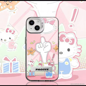 Anti-Fall Thumb Kitty Cat Phone Case for Apple 15Promax iPhone 14/13/12 Matte Finish Huawei Mate40/50/60 New Model Stand Honor 200Pro