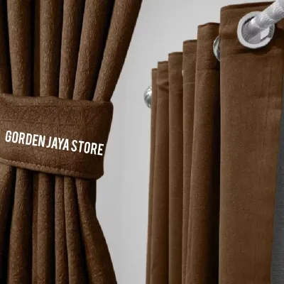 Gorden Blackout Premium Tirai 12 & 6 Gelombang Minimalis Tebal Untuk Jendela dan Pintu Anti panas & cahaya Model Minimalis Premium