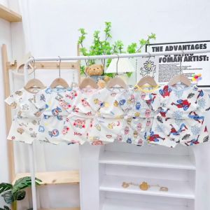 Bộ quần áo cộc tay thun tăm cho bé trai bé gái họa tiết (3 tháng - 3 tuổi) hè 2025