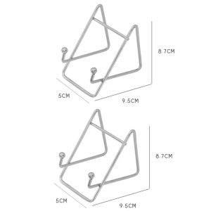 ขาตั้งโทรศัพท์มือถือโลหะแบบวางได้ 2 ช่อง ช่วยดูซีรีส์ ปล่อยมือ ตกแต่งโต๊ะทำงาน ขาตั้งโทรศัพท์มือถือแบบวางได้ 2 ช่อง