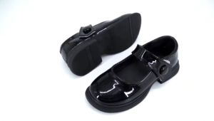 Mary Jane Style School Shoes For Girls PU Leather Non-slip Glossy Lolita JK Plus Size(Ages 7-16)