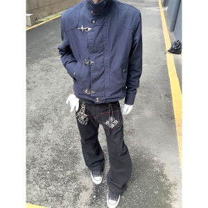 LIUBU | Rugged Harrington Style Water Washed Old-effect Jacket