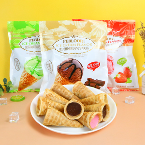 ฟีร่าเกอร์ 308 กรัม ไอศกรีมช็อคโกแลต โรลน้ำแข็ง วัฟเฟิล โรลน้ำแข็ง ขนมปังกรอบ ช็อคโกแลต ของขี้เมา กินเล่น เครื่องดื่ม เครื่องดื่ม