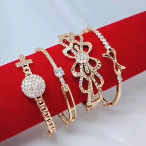 Gelang Bangle Wanita Lapis Emas Tahan Lama Anti Karat