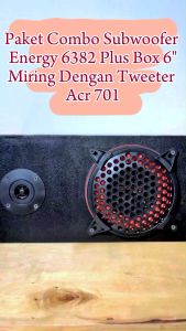Paket Combo Subwoofer 6inch Energy LG6382 Plus Box 6 Miring + Tutup 6Inch Bonus Tweeter ACR 701
