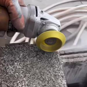 20mm Bore Dia 3inch 75mm V Shape Dry Vacuum Brazed Diamond Grinding Wheel Demi-bullnose Edge Marble Edging Profile Grinding Disc