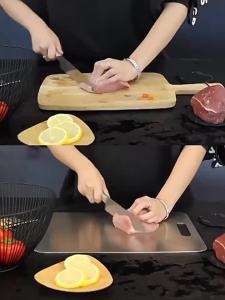 Thickened Stainless Steel Cutting Board Antibacterial and Mildew-proof Household Cutting Board Kitchen Kneading Dough Board
