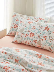 Pure Cotton Rabbit Pillowcase Single Person Cute Rabbit 100% Cotton Pillowcase Single 48x74cm Bedding Accessories