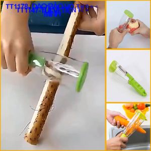 Dao nạo vỏ thông minh. Dụng cụ gọt vỏ trái cây hoa quả có ống đựng vỏ tiện lợi