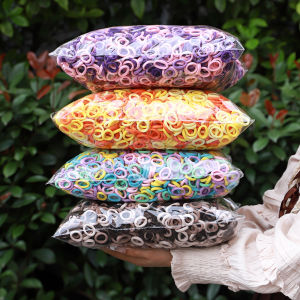 Bộ 50 Nhiều Màu Sắc Nylon Co Giãn Dây Buộc Tóc Cho Bé Gái Đuôi Ngựa Giữ Scrunchie Cao Su Cho Bé Phụ Kiện Tóc Kid Thời Trang