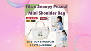 [Direct from Japan] Stock SG 100% Original Snoopy Peanut x Fila Collaboration Lightweight Mini Shoulder Bag