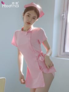 Sweet Nurse Uniform Doctor Dress Web Red Celebrity Underwear Cosplay Set Secrecy Shipping Polyester Texture Pure Color Pattern