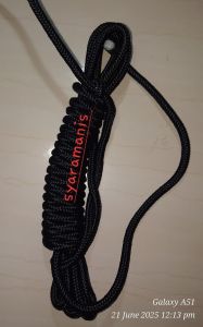 Black Scout Knot Rope 6mm Diameter 1m ~ 20m Length Climbing Rope tali ikatan simpulan Pengakap warna : hitam
