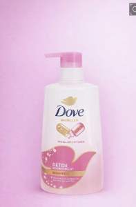 Dove Detox Volume Hair Boost Fresh Shampoo Bottles with Pump Dispensers.
