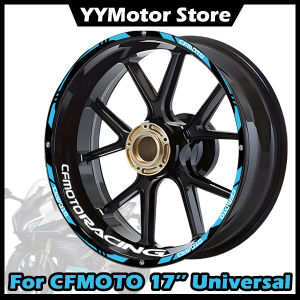 For CFMOTO 450SR 675SR-R 800NK 250NK 450NK Reflective Motorcycle Wheel Hub Stickers Moto Rim Decals Accessories 17 Universal