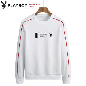 PLAYBOY Mens Spring and Autumn Sweater Thin Round Neck Fashion Casual Sweater Underlay