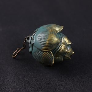 1 Pcs Creative Lotus Shape Hanging Ball Backflow Incense Ceramic Aromatherapy Furnace Hollow Incense Holder Home Decor