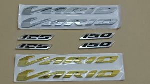 (1SET) EMBLEM VARIO 125 150 BARU TIMBUL BAHAN PLASTIK ABS HIGH QUALITY