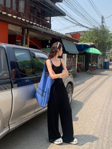 High Waist Casual Pants Womens Lightweight Summer Loose Straight Leg Wide Leg Pants Floor-Length Pants Commute Style